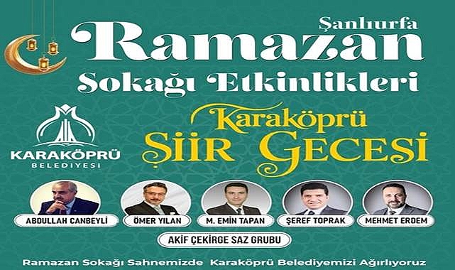 Şanlıurfa Ramazan Sokağı'nda Şiir ve Müzik Dolu Gece!
