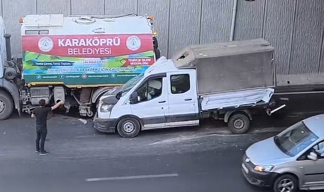 Karaköprü’de Trafik Kazası: Kamyonet Temizlik  Aracına Çarptı
