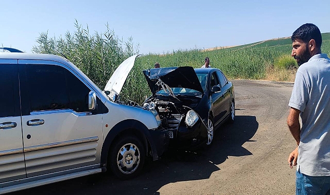 Siverek’te yol kenarındaki otlar kazaya neden oldu!