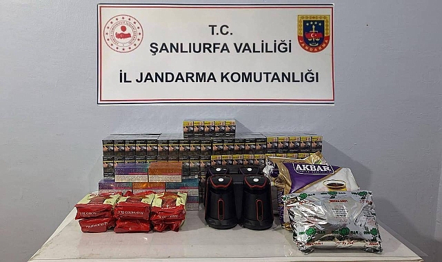 Şanlıurfa’da Kaçak Sigara ve Kahve Makinesi Ele Geçirildi