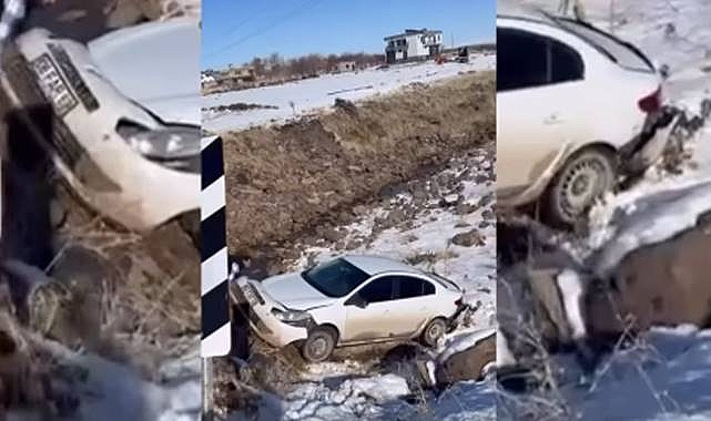 Urfa’da Buzlanan Yol Kazaya Neden Oldu: Otomobil Köprüden Dereye Düştü