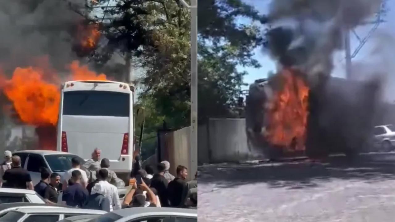 Şanlıurfa Viranşehir’de Yolcu Otobüsü Alevlere Teslim Oldu