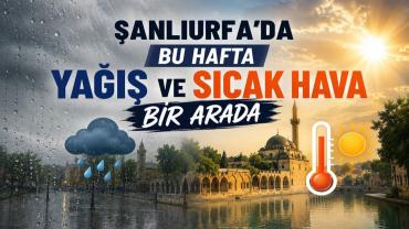 Şanlıurfa’da Bu Hafta Yağış ve Sıcak Hava Bir Arada