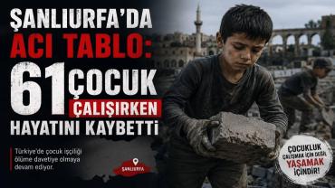 Urfa’da Acı Tablo: 61 Çocuk Çalışırken Hayatını Kaybetti