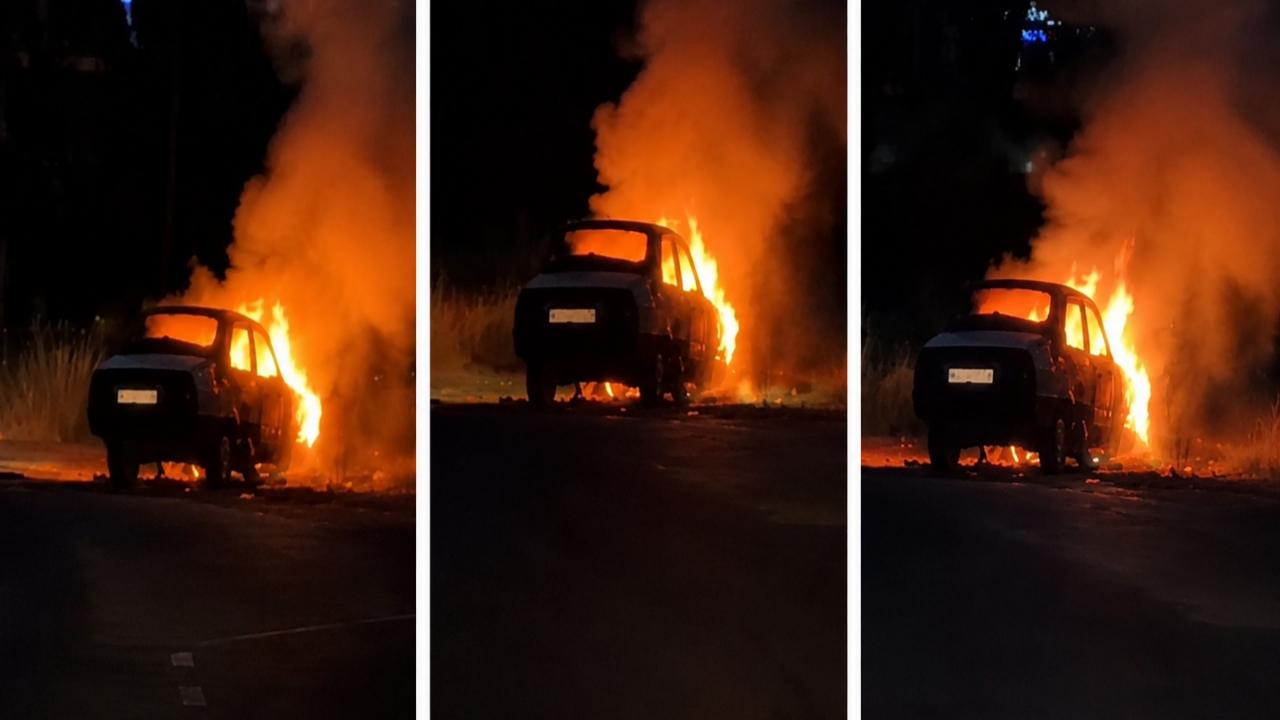 Urfa’da Seyir Halindeki Araç Alev Topuna Döndü!