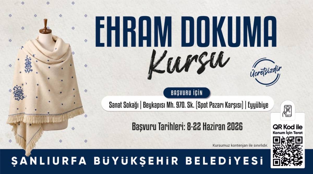 Şanlıurfa Büyükşehir Belediyesi Kültür Kursaları İçin Başvurular Başladı