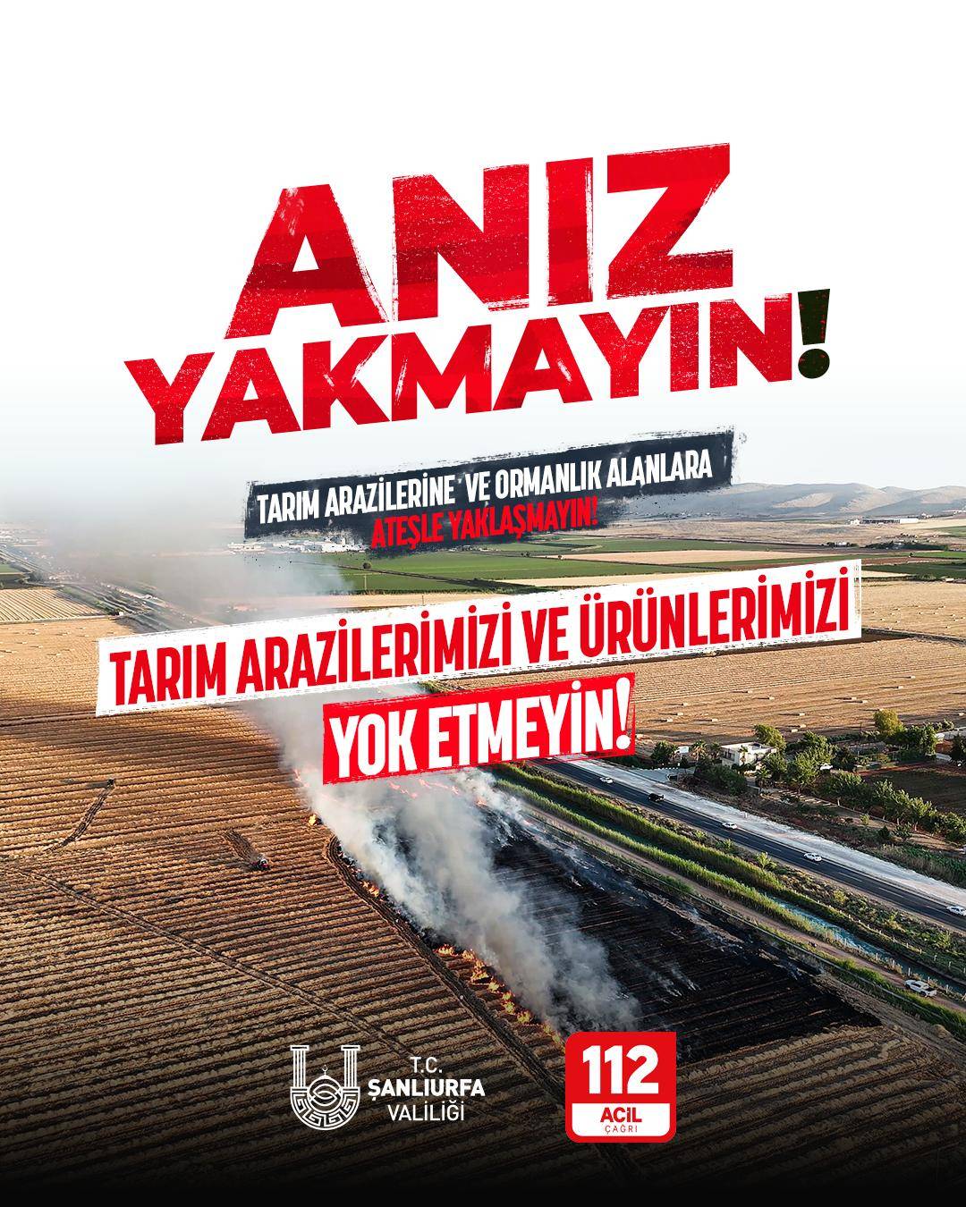 Vali Şıldak’tan Anız Yangınlarına Karşı Seferberlik
